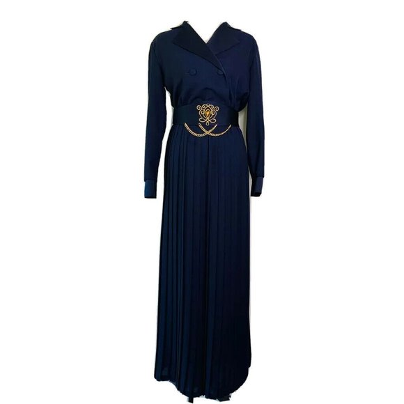 Toni Todd Pants - Toni Todd Womens Jumpsuit Blue Wide Leg Vintage S